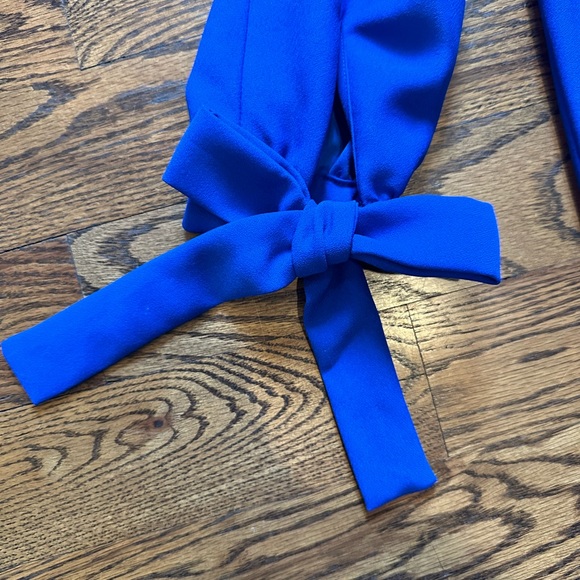 Banana Republic shift Dress.Royal blue. Long sleeve with ties at wrists - Picture 5 of 6